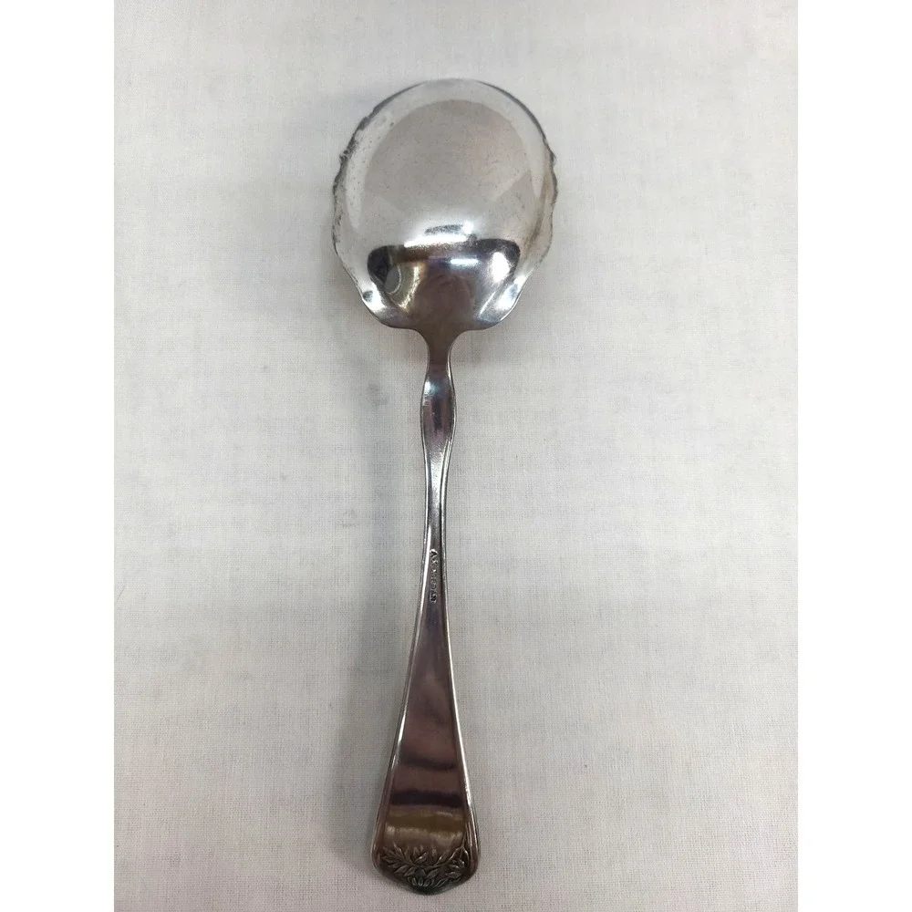 AJ Jordan Ornate Silver Serving Spoon 9